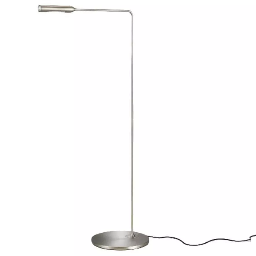 Lumina Flo Lounge Vloerlamp LED 2700K Geborsteld Nikkel 1 Lumina Flo Lounge Vloerlamp LED 2700K Geborsteld Nikkel