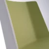MDF Italia AÃ¯ku Sled Stoel Zonder Armleuning, Gelakt, Gloss White - Olive Green