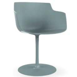 MDF Italia Flow Slim Color Central Leg Stoel Avio Blue