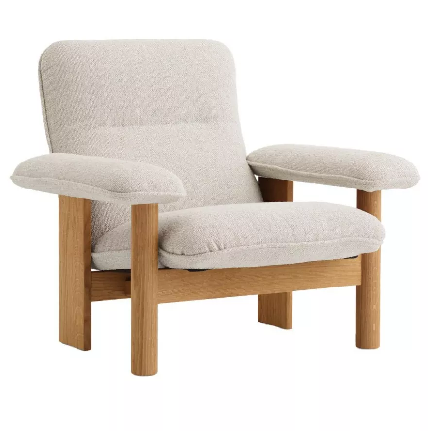 Audo Copenhagen Brasilia Fauteuil Naturel Eiken Sheepskin Naturel 2 Audo Copenhagen Brasilia Fauteuil Naturel Eiken Sheepskin Naturel - Afbeelding 2