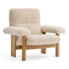 Audo Copenhagen Brasilia Fauteuil Naturel Eiken Sheepskin Naturel