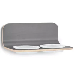 MiaCara Arco Kattenvoerbak Wand Porselein Grijs