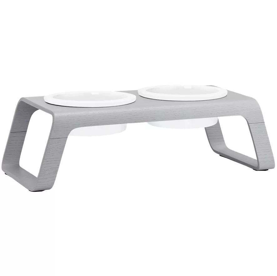 MiaCara Desco Hondenvoerbak Porselein Medium Grijs 6 MiaCara Desco Hondenvoerbak Porselein Medium Grijs - Afbeelding 6