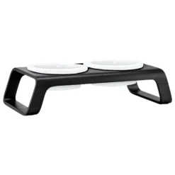 MiaCara Desco Hondenvoerbak Porselein Small Essen Zwart