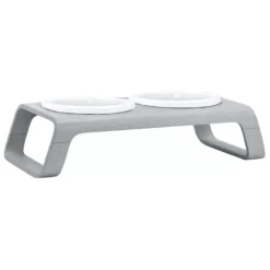 MiaCara Desco Kattenvoerbak Porselein Essen Grijs