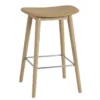 Muuto Fiber Wood Barkruk 65cm Oker
