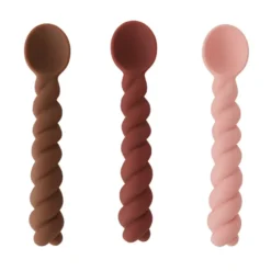 OYOY Mellow Lepels Set Van 3 Nutmeg, Rose, Choko