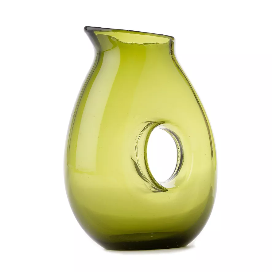POLSPOTTEN Jug With Hole Karaf 0,85L Moss Green 2 POLSPOTTEN Jug With Hole Karaf 0,85L Moss Green - Afbeelding 2