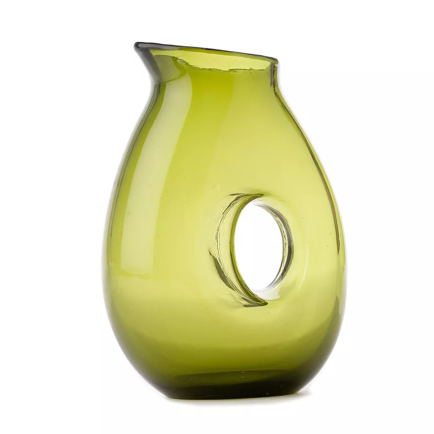 POLSPOTTEN Jug With Hole Karaf 0,85L Moss Green 1 POLSPOTTEN Jug With Hole Karaf 0,85L Moss Green