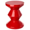 POLSPOTTEN Zig Zag Bijzettafel Gelakt Red
