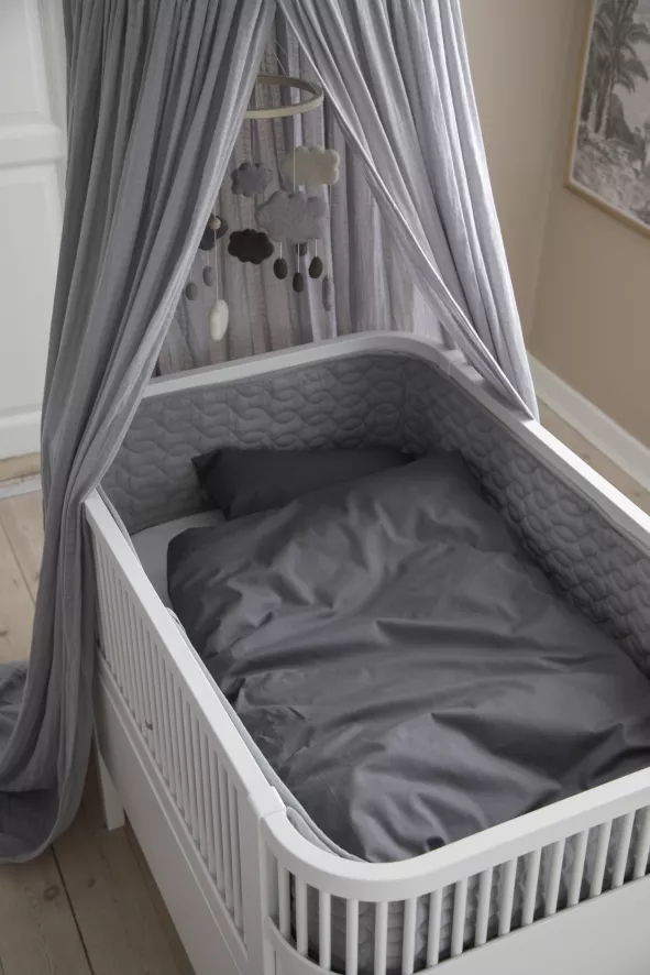 Sebra Quilted Baby Bed Bumper Accessoire Elephant Grey 7 Sebra Quilted Baby Bed Bumper Accessoire Elephant Grey - Afbeelding 7