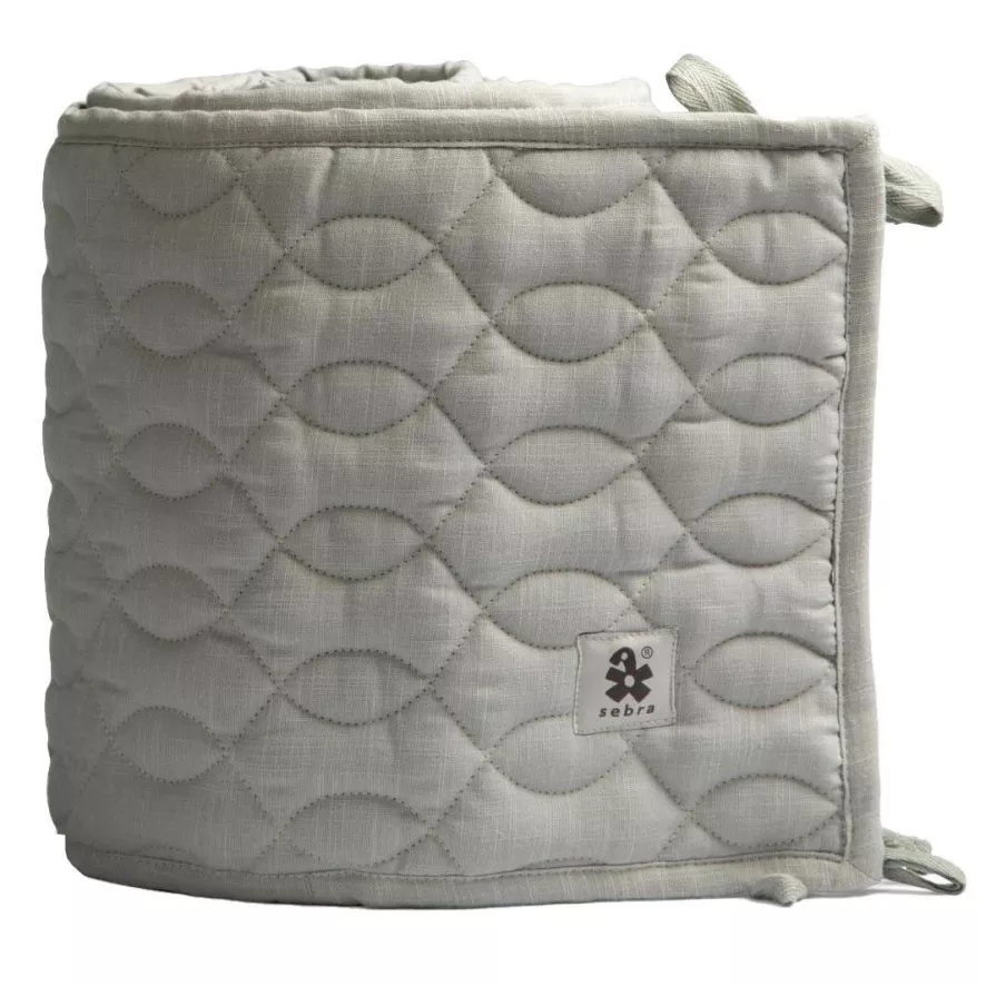 Sebra Quilted Baby Bed Bumper Accessoire Elephant Grey 1 Sebra Quilted Baby Bed Bumper Accessoire Elephant Grey