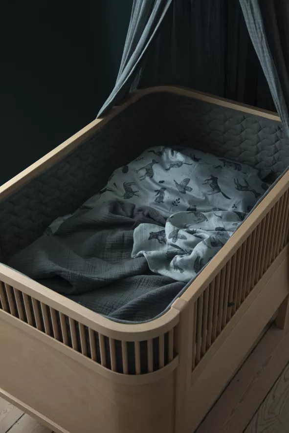 Sebra Quilted Baby Bed Bumper Accessoire Elephant Grey 6 Sebra Quilted Baby Bed Bumper Accessoire Elephant Grey - Afbeelding 6