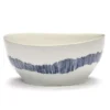 Serax Feast By Ottolenghi Kom Ø16 White Swirl Stripes Blue