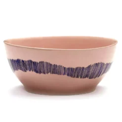 Serax Feast By Ottolenghi Kom Ø16 Pink Stripes Blue