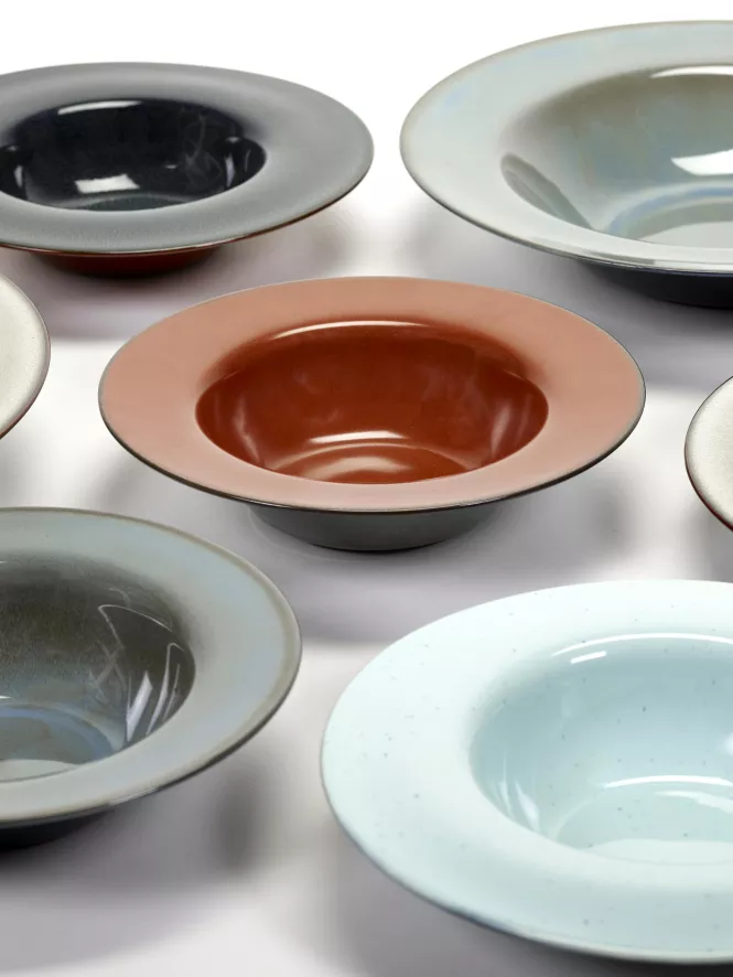 Serax Terres De Rêves By Anita Le Grelle Pastabord Ø21,3 Dark Blue/rust 5 Serax Terres De Rêves By Anita Le Grelle Pastabord Ø21,3 Dark Blue/rust - Afbeelding 5