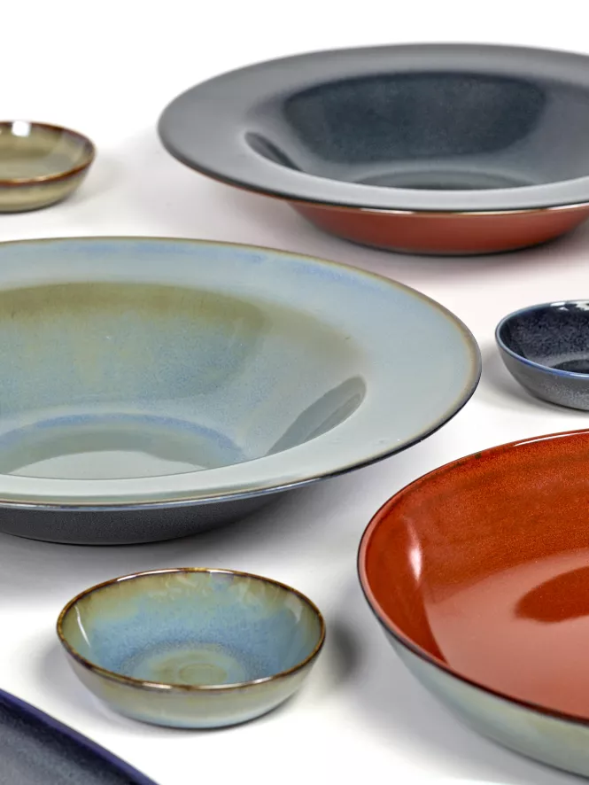 Serax Terres De Rêves By Anita Le Grelle Pastabord Ø21,3 Dark Blue/rust 8 Serax Terres De Rêves By Anita Le Grelle Pastabord Ø21,3 Dark Blue/rust - Afbeelding 8