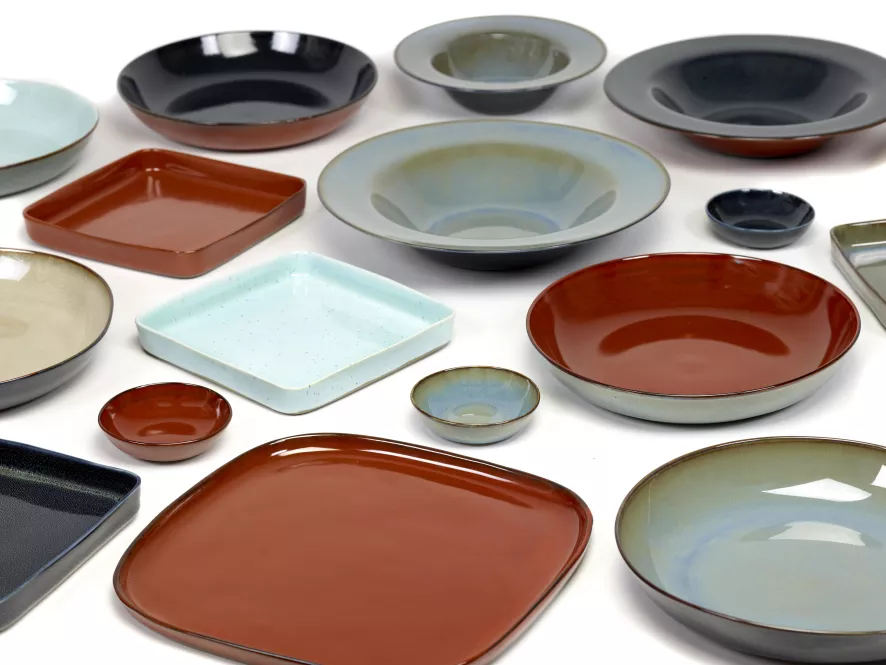 Serax Terres De Rêves By Anita Le Grelle Pastabord Ø21,3 Dark Blue/rust 2 Serax Terres De Rêves By Anita Le Grelle Pastabord Ø21,3 Dark Blue/rust - Afbeelding 2