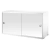 String Furniture Cabinet With Mirror Doors 78 X 20 X 37 Cm Wit