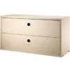 String Furniture Ladekast Met Twee Lades 78 X 30 X 42 Cm Naturel Essen