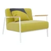 Studio HENK Co Fauteuil Met Wit Frame Halling 65 - 457, Armleuning Hout