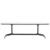 Vitra Eames Segmented Tafel 240 Poedercoat Deepblack HPL Wit