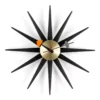 Vitra Sunburst Clock Klok Black Collection Ø47