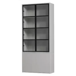 Vtwonen Basic Vitrinekast 4-deurs Mist