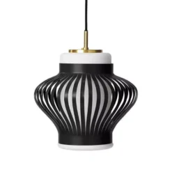 Warm Nordic Opal Lamella Hanglamp Ø26 Zwart