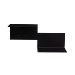 Warm Nordic Repeat Wandplank Links Zwart