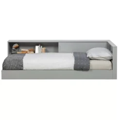 WOOOD Exclusive Connect Bed 90x200 Betongrijs