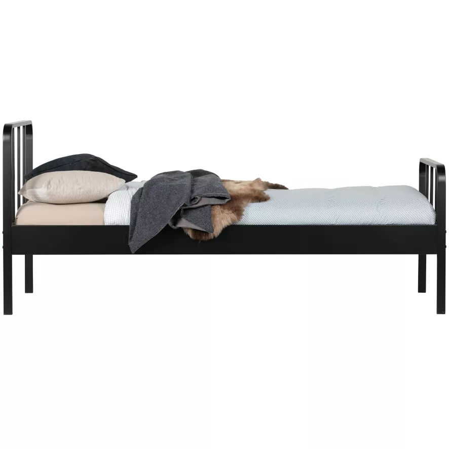 WOOOD Exclusive Mees Bed 90x200 Zwart 1 WOOOD Exclusive Mees Bed 90x200 Zwart